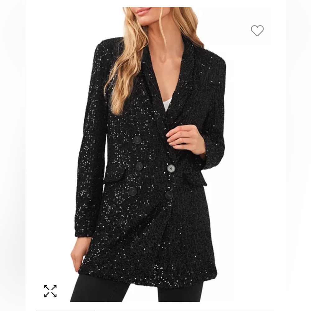 Cece long sleeve sequin blazer